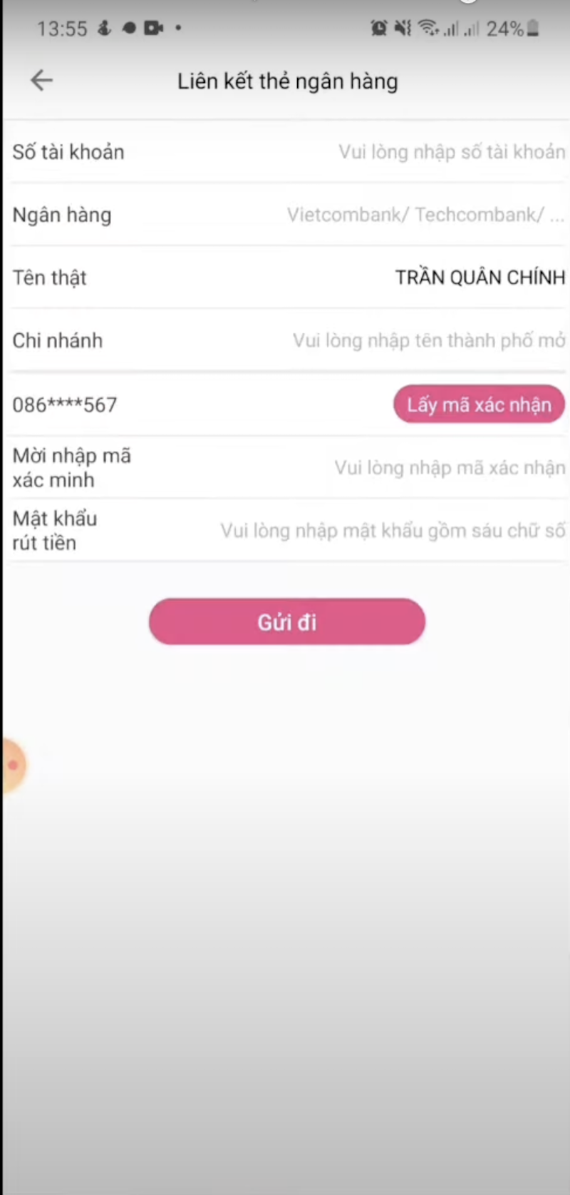 thông tin tài khoản